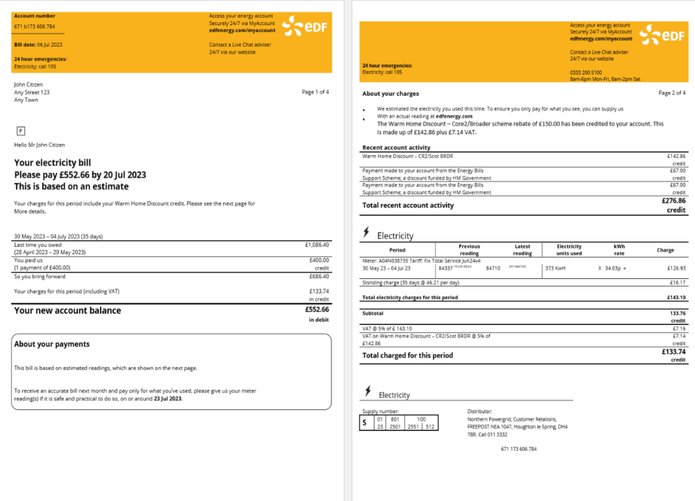 Minol USA business utility bill